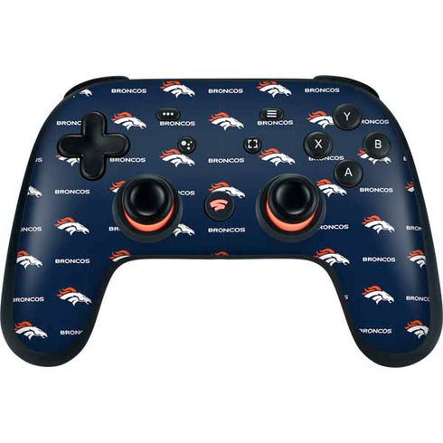 NFL Denver Broncos Blitz Series Google Stadia Controller Skin