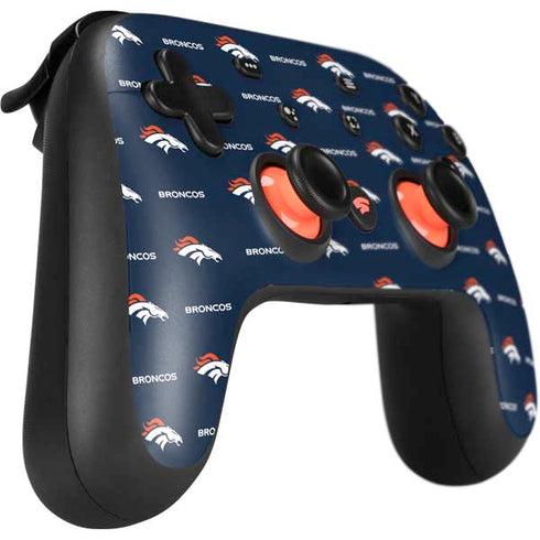 NFL Denver Broncos Blitz Series Google Stadia Controller Skin