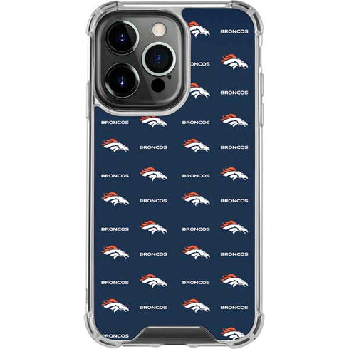 NFL Denver Broncos Blitz Series iPhone 13 Pro Clear Case