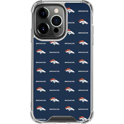 NFL Denver Broncos Blitz Series iPhone 15 Pro Clear Case