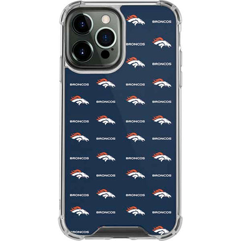 NFL Denver Broncos Blitz Series iPhone 14 Pro Max Clear Case