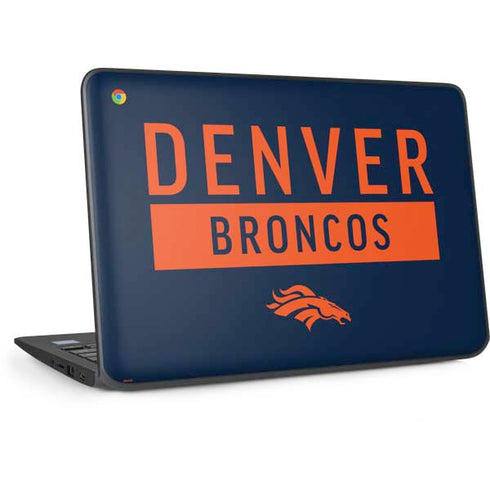 NFL Denver Broncos Blue Performance Series HP Chromebook Skin
