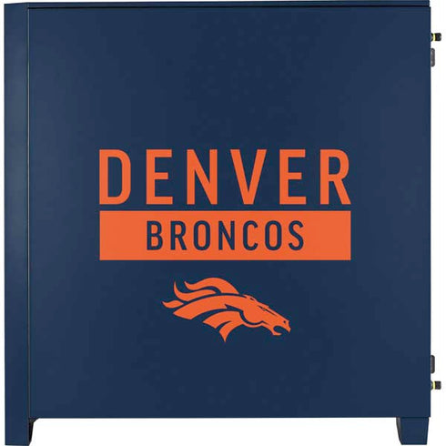 NFL Denver Broncos Blue Performance Series Corsair 4000D Tempered Glass Mid-Tower ATX Case Skin