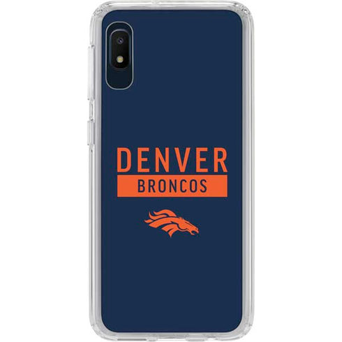 NFL Denver Broncos Blue Performance Series Galaxy A10e Clear Case