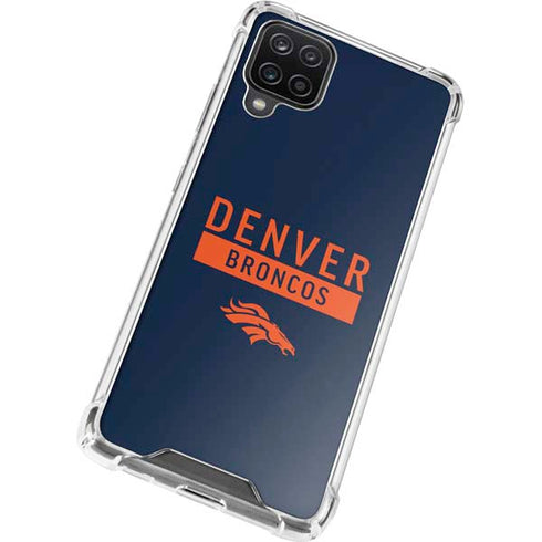 NFL Denver Broncos Blue Performance Series Galaxy A12 Clear Case