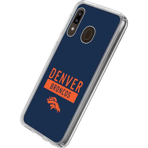 NFL Denver Broncos Blue Performance Series Galaxy A20 Clear Case