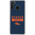 NFL Denver Broncos Blue Performance Series Galaxy A21 Clear Case