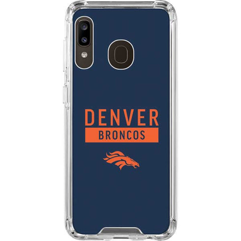 NFL Denver Broncos Blue Performance Series Galaxy A30 Clear Case