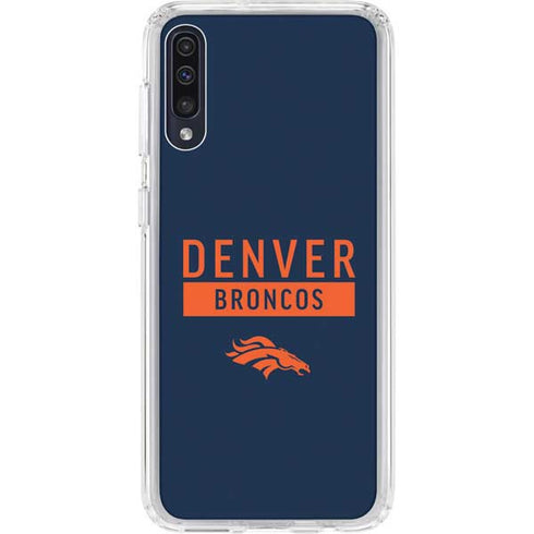 NFL Denver Broncos Blue Performance Series Galaxy A50 Clear Case