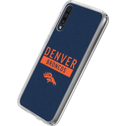 NFL Denver Broncos Blue Performance Series Galaxy A50 Clear Case