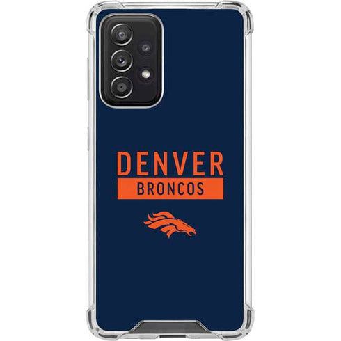 NFL Denver Broncos Blue Performance Series Galaxy A52 5G Clear Case