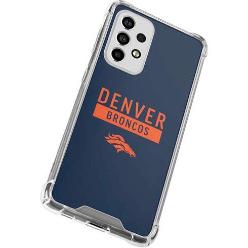 NFL Denver Broncos Blue Performance Series Galaxy A53 5G Clear Case