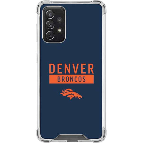 NFL Denver Broncos Blue Performance Series Galaxy A72 5G Clear Case
