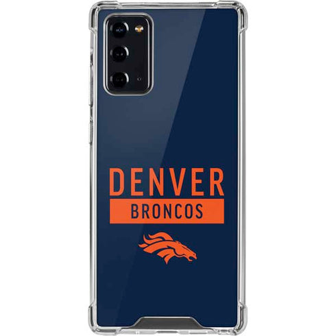 NFL Denver Broncos Blue Performance Series Galaxy Note20 5G Clear Case