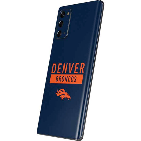 NFL Denver Broncos Blue Performance Series Galaxy Note20 5G Skin