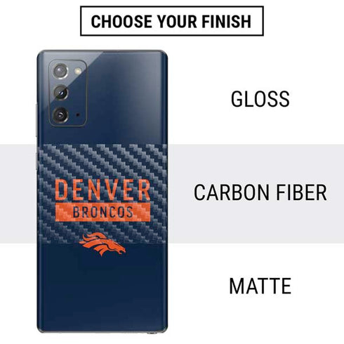NFL Denver Broncos Blue Performance Series Galaxy Note20 5G Skin