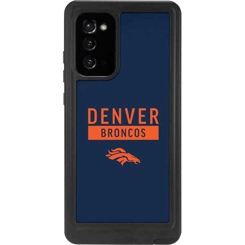 NFL Denver Broncos Blue Performance Series Galaxy Note20 5G Waterproof Case