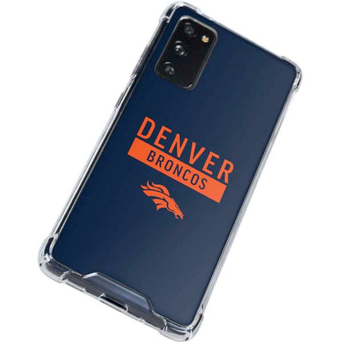 NFL Denver Broncos Blue Performance Series Galaxy S20 FE Clear Case