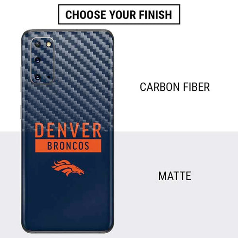 NFL Denver Broncos Blue Performance Series Galaxy S20 Skin