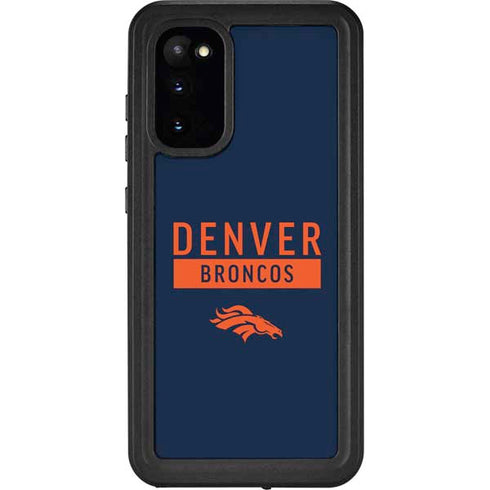 NFL Denver Broncos Blue Performance Series Galaxy S20 Waterproof Case