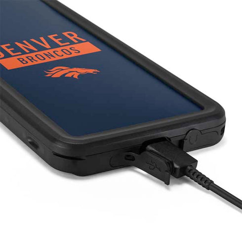 NFL Denver Broncos Blue Performance Series Galaxy S20 Waterproof Case