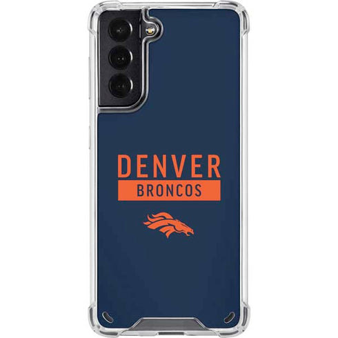 NFL Denver Broncos Blue Performance Series Galaxy S21 5G Clear Case