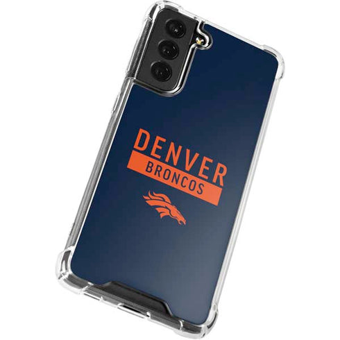 NFL Denver Broncos Blue Performance Series Galaxy S21 FE Clear Case
