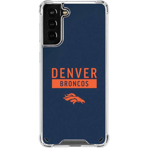 NFL Denver Broncos Blue Performance Series Galaxy S21 Plus 5G Clear Case