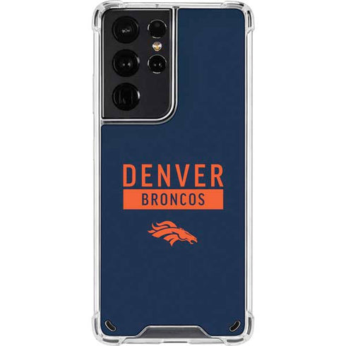 NFL Denver Broncos Blue Performance Series Galaxy S21 Ultra 5G Clear Case