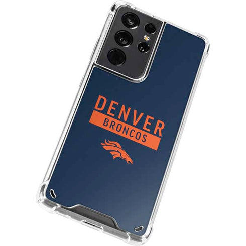NFL Denver Broncos Blue Performance Series Galaxy S21 Ultra 5G Clear Case