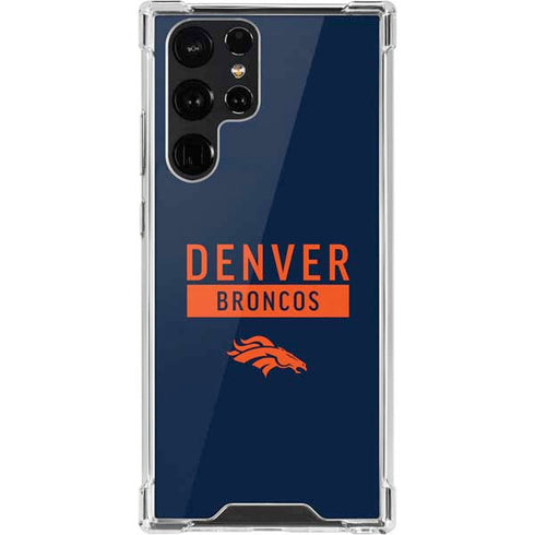 NFL Denver Broncos Blue Performance Series Galaxy S22 Ultra Clear Case