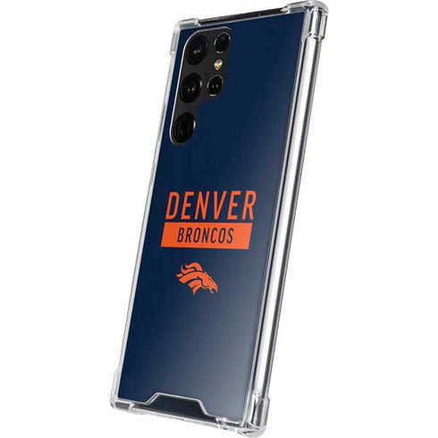 NFL Denver Broncos Blue Performance Series Galaxy S22 Ultra Clear Case