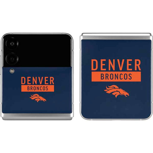 NFL Denver Broncos Blue Performance Series Galaxy Z Flip4 5G Skin