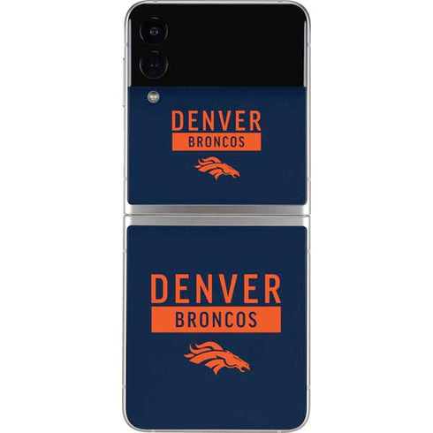 NFL Denver Broncos Blue Performance Series Galaxy Z Flip4 5G Skin