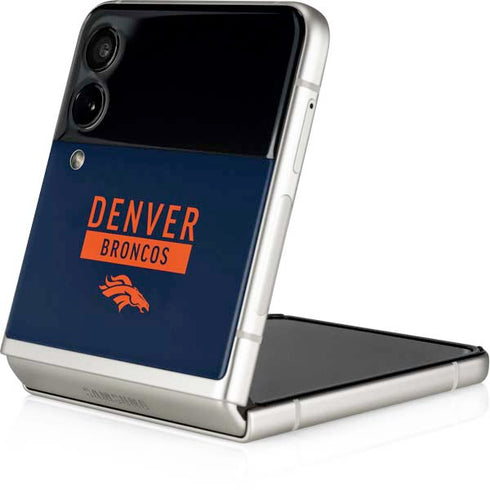 NFL Denver Broncos Blue Performance Series Galaxy Z Flip4 5G Skin