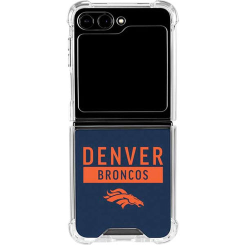 NFL Denver Broncos Blue Performance Series Galaxy Z Flip5 5G Clear Case