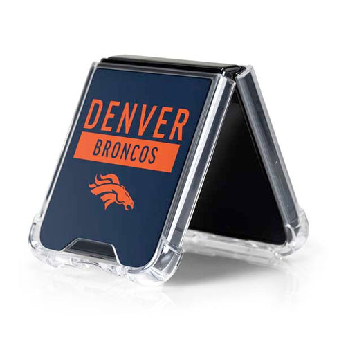 NFL Denver Broncos Blue Performance Series Galaxy Z Flip5 5G Clear Case