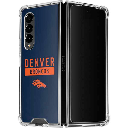 NFL Denver Broncos Blue Performance Series Galaxy Z Fold4 5G Clear Case