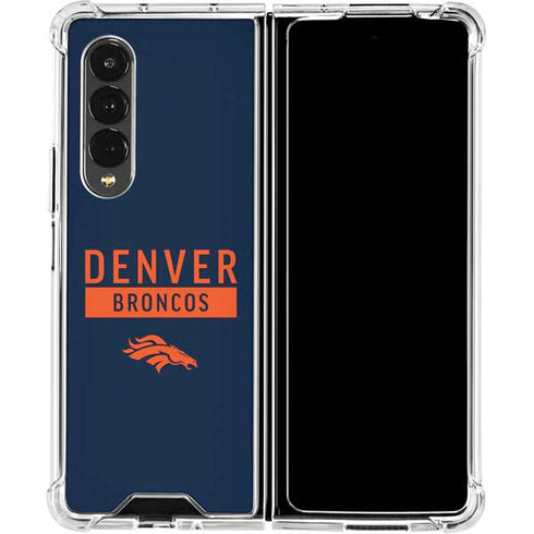 NFL Denver Broncos Blue Performance Series Galaxy Z Fold4 5G Clear Case