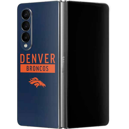 NFL Denver Broncos Blue Performance Series Galaxy Z Fold4 5G Skin