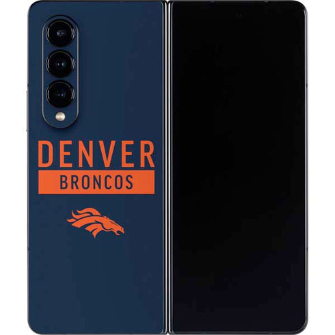 NFL Denver Broncos Blue Performance Series Galaxy Z Fold4 5G Skin