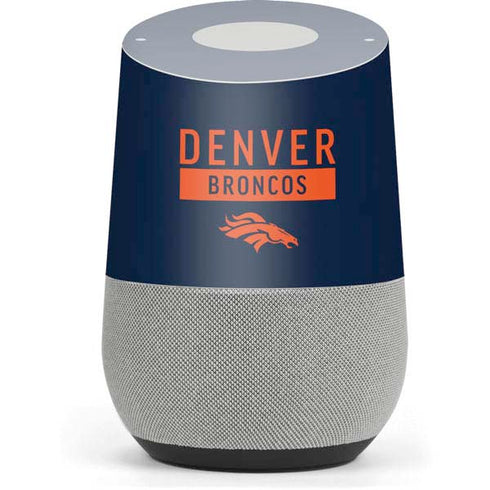 NFL Denver Broncos Blue Performance Series Google Home Skin