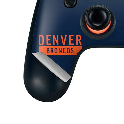 NFL Denver Broncos Blue Performance Series Google Stadia Controller Skin