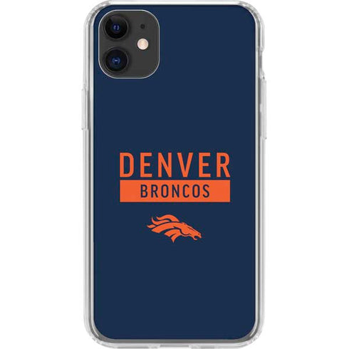 NFL Denver Broncos Blue Performance Series iPhone 11 Clear Case