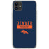 NFL Denver Broncos Blue Performance Series iPhone 11 Clear Case