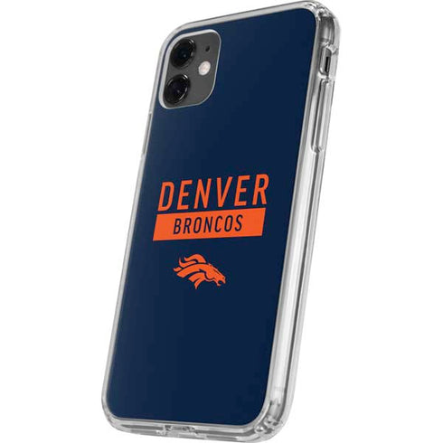 NFL Denver Broncos Blue Performance Series iPhone 11 Clear Case