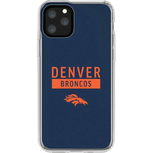 NFL Denver Broncos Blue Performance Series iPhone 11 Pro Clear Case