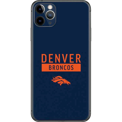 NFL Denver Broncos Blue Performance Series iPhone 11 Pro Max Skin