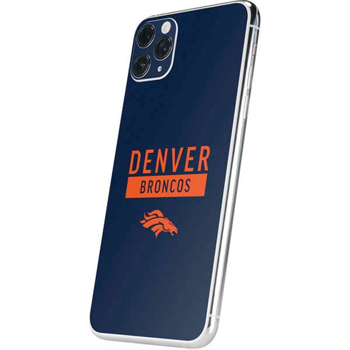 NFL Denver Broncos Blue Performance Series iPhone 11 Pro Max Skin
