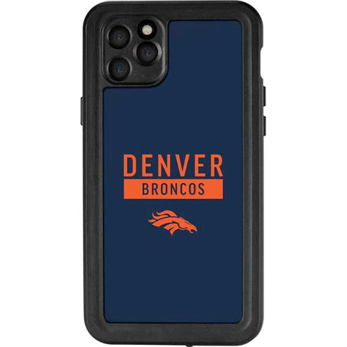 NFL Denver Broncos Blue Performance Series iPhone 11 Pro Max Waterproof Case